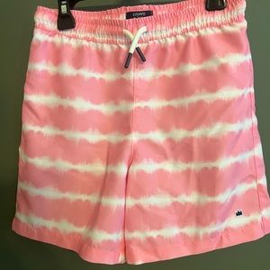 Pink and white Crown & Ivy Swim Trunks
